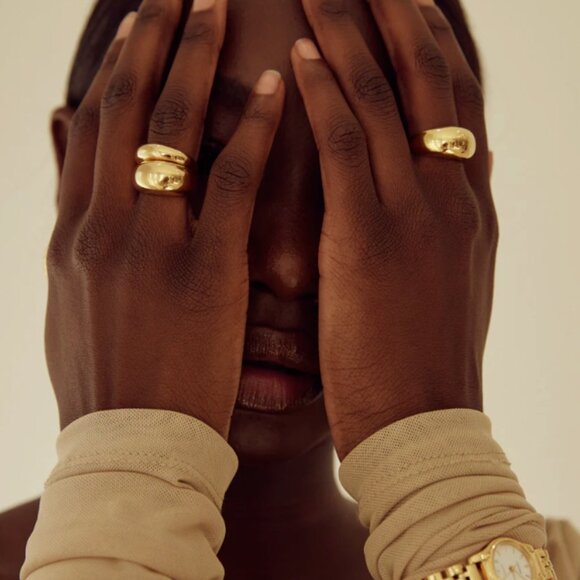 Yves Dome Ring Gold | Size 9 - Picture 1 of 16